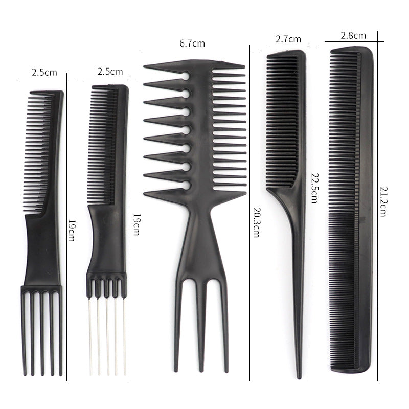 Kit 10 Peignes Professionnels de Coiffure – Ensemble Barbier & Styling Complet